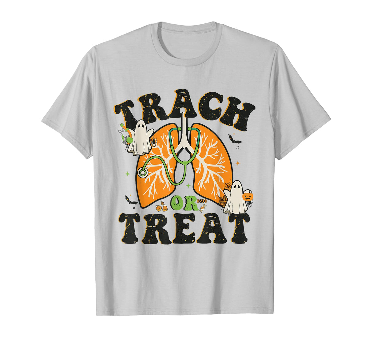 Trach or Treat ICU RN Halloween Nurse Respiratory Therapist T-Shirt