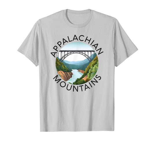 Appalachian Mountains New River Gorge Bridge West Virginia T-Shirt