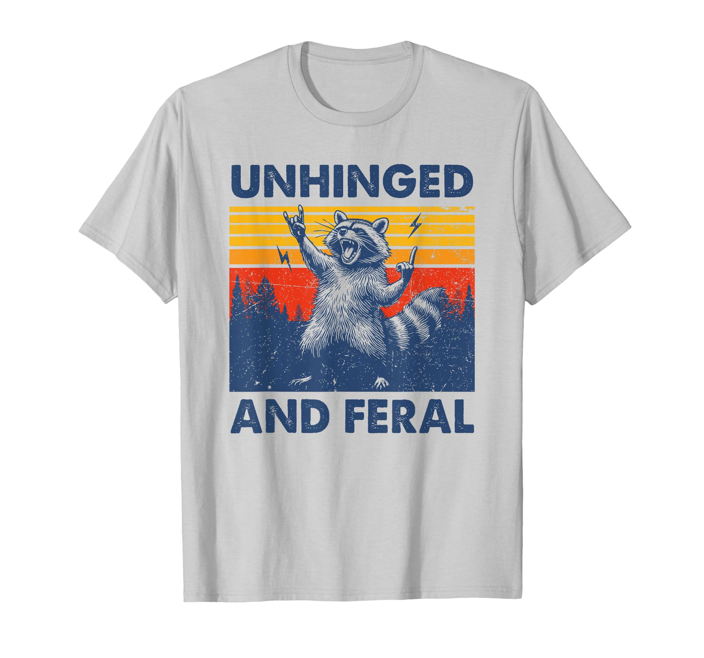 Retro Unhinged and feral shirt funny raccoon T-Shirt