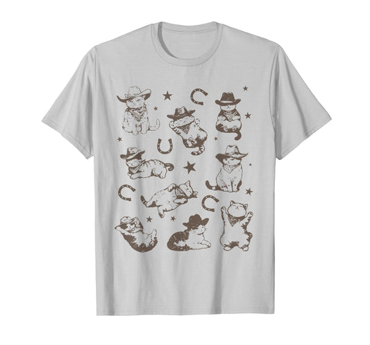 Cowboy Cats and Kittens Western Cowboy Vintage 90s Cowgirl T-Shirt