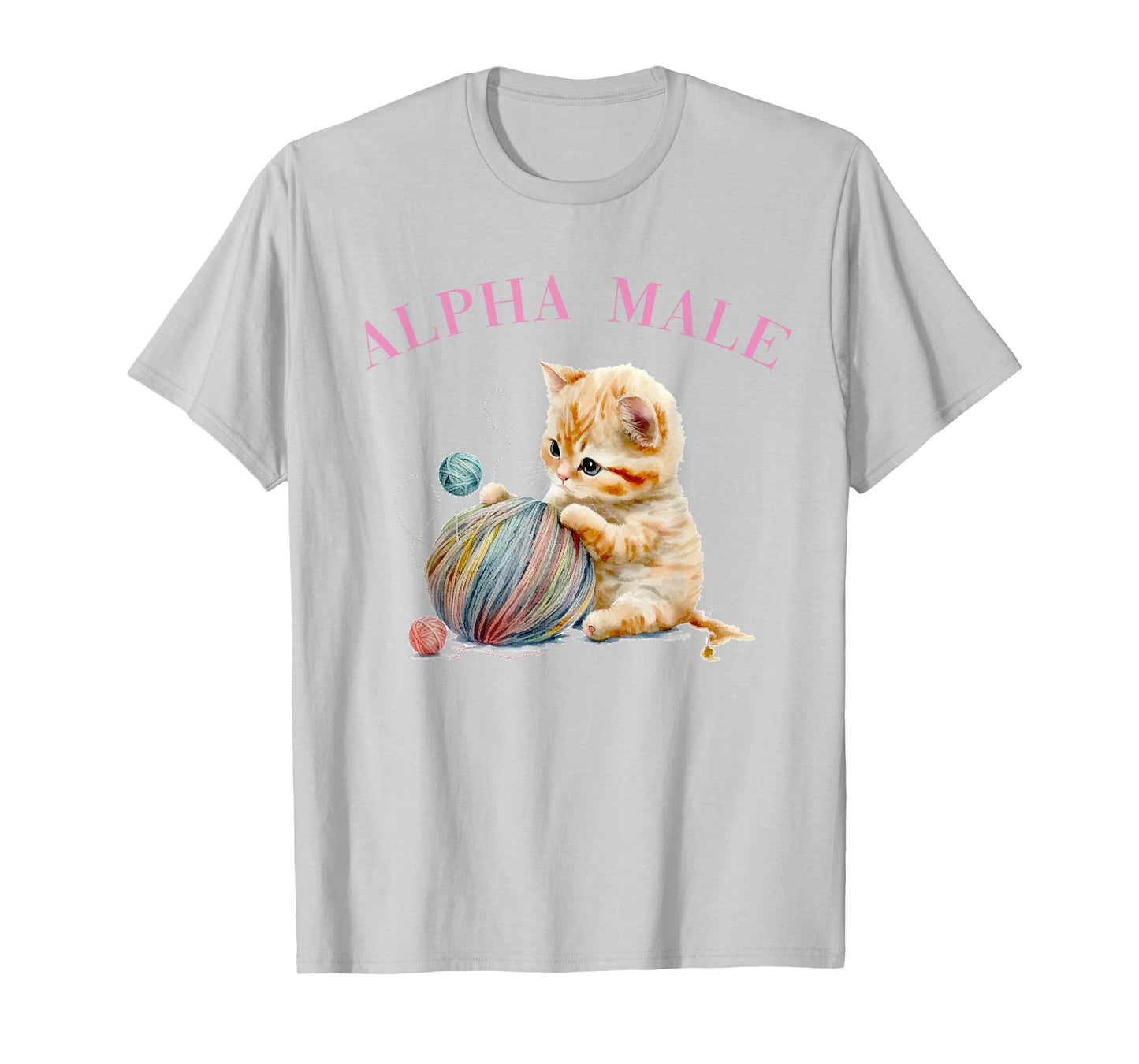 Alpha Male Cute Cat Funny Meme Ironic Kitten T-Shirt