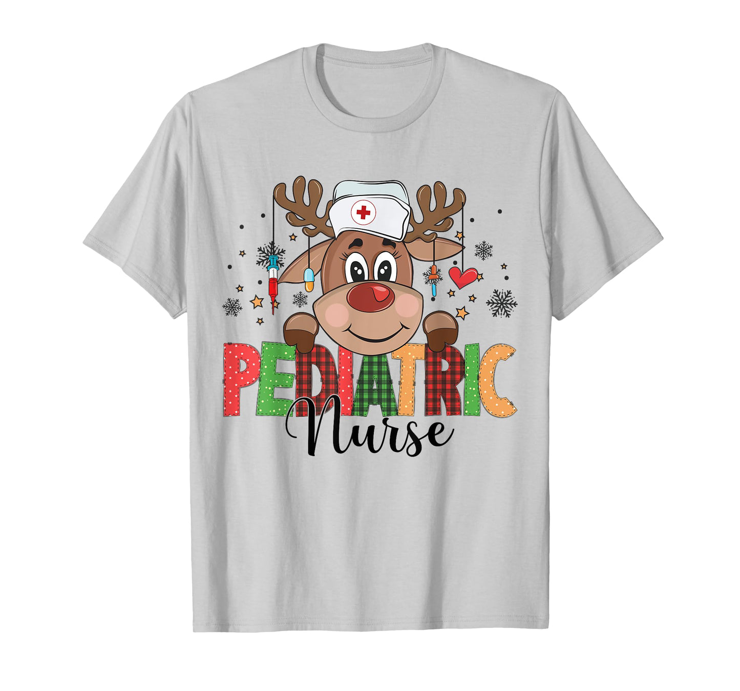Christmas Pediatric Nurse Reindeer Nursing Xmas T-Shirt