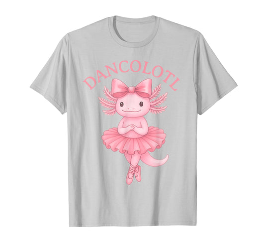 Ballerina Axolotl Coquette Bow Dancolotl Girls Ballet Dance T-Shirt