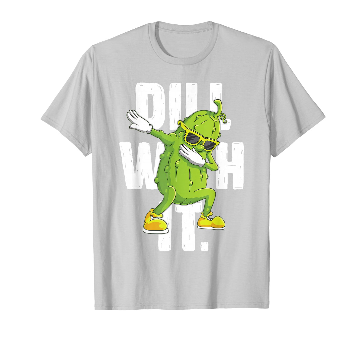 Dill with It Pickle Dabbing Halloween Cucumber Costume Party T-Shirt