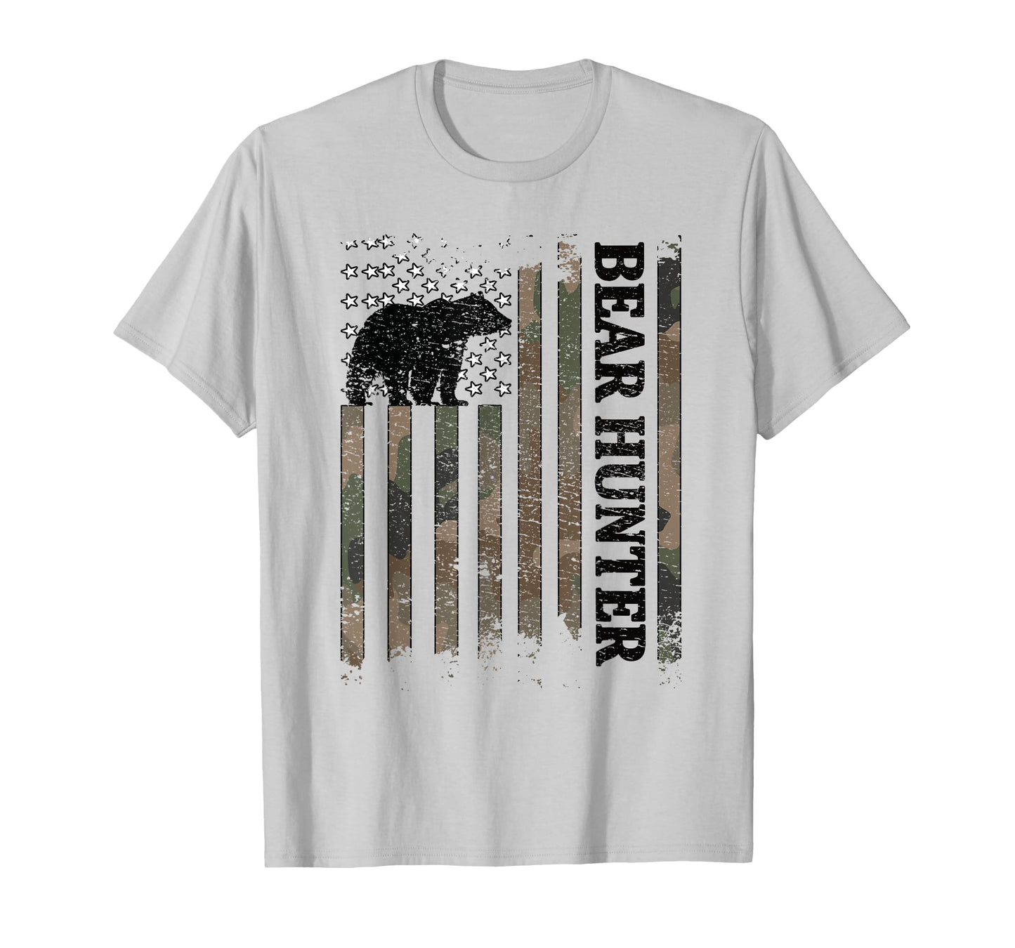 Bear Hunter American Flag Bear Hunting Lover T-Shirt