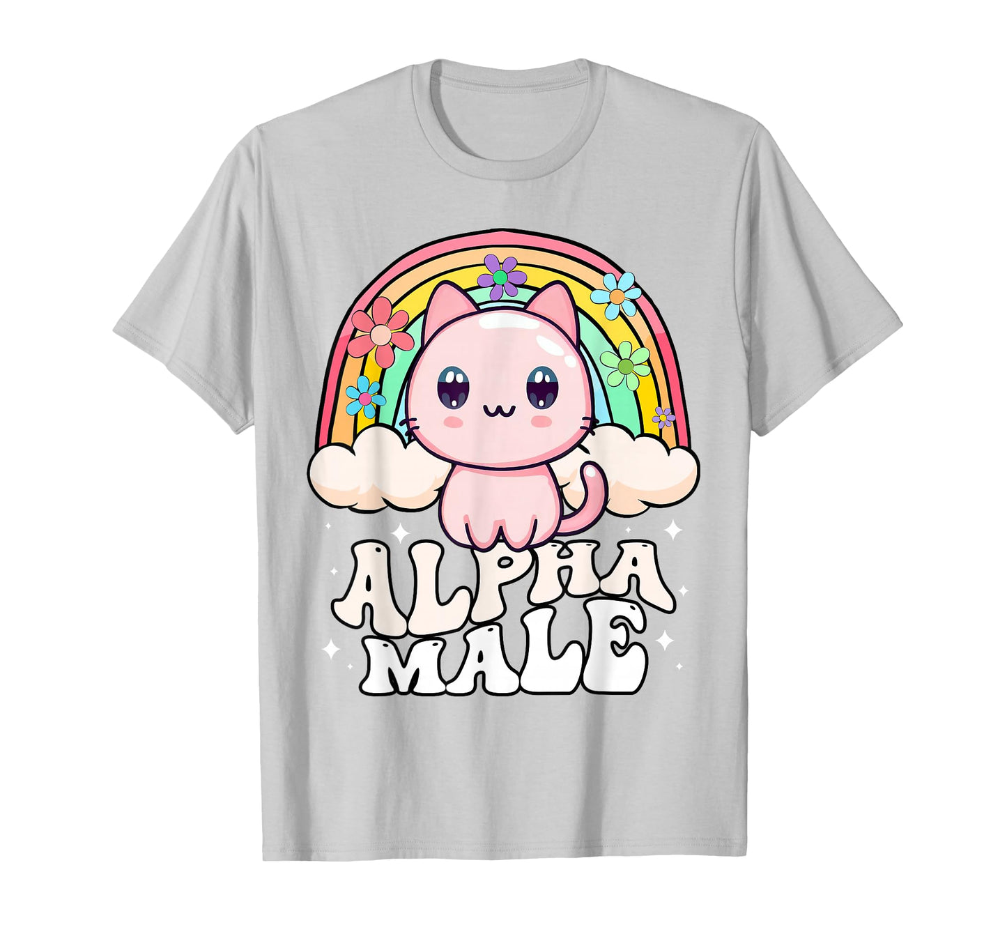 Alpha Male Cat Kitten Rainbow T-Shirt