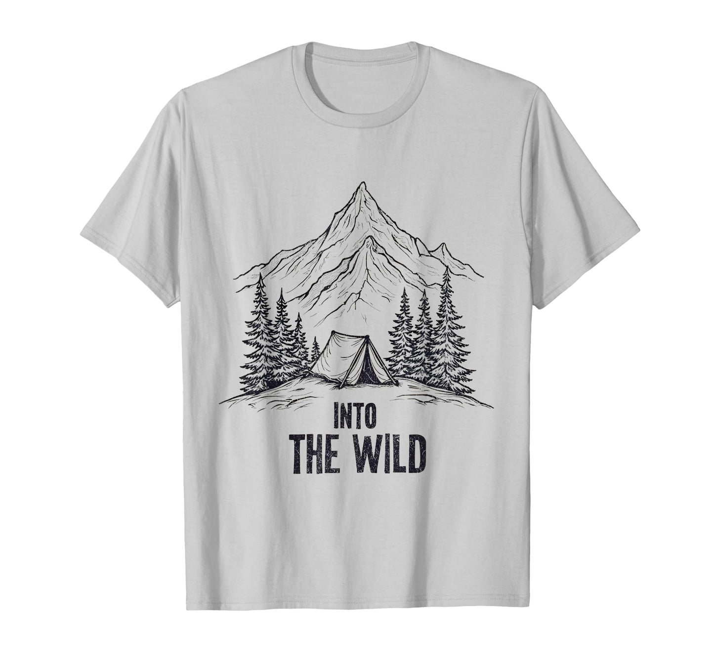 Wild Camping Adventure Nature Mountains Hiking T-Shirt