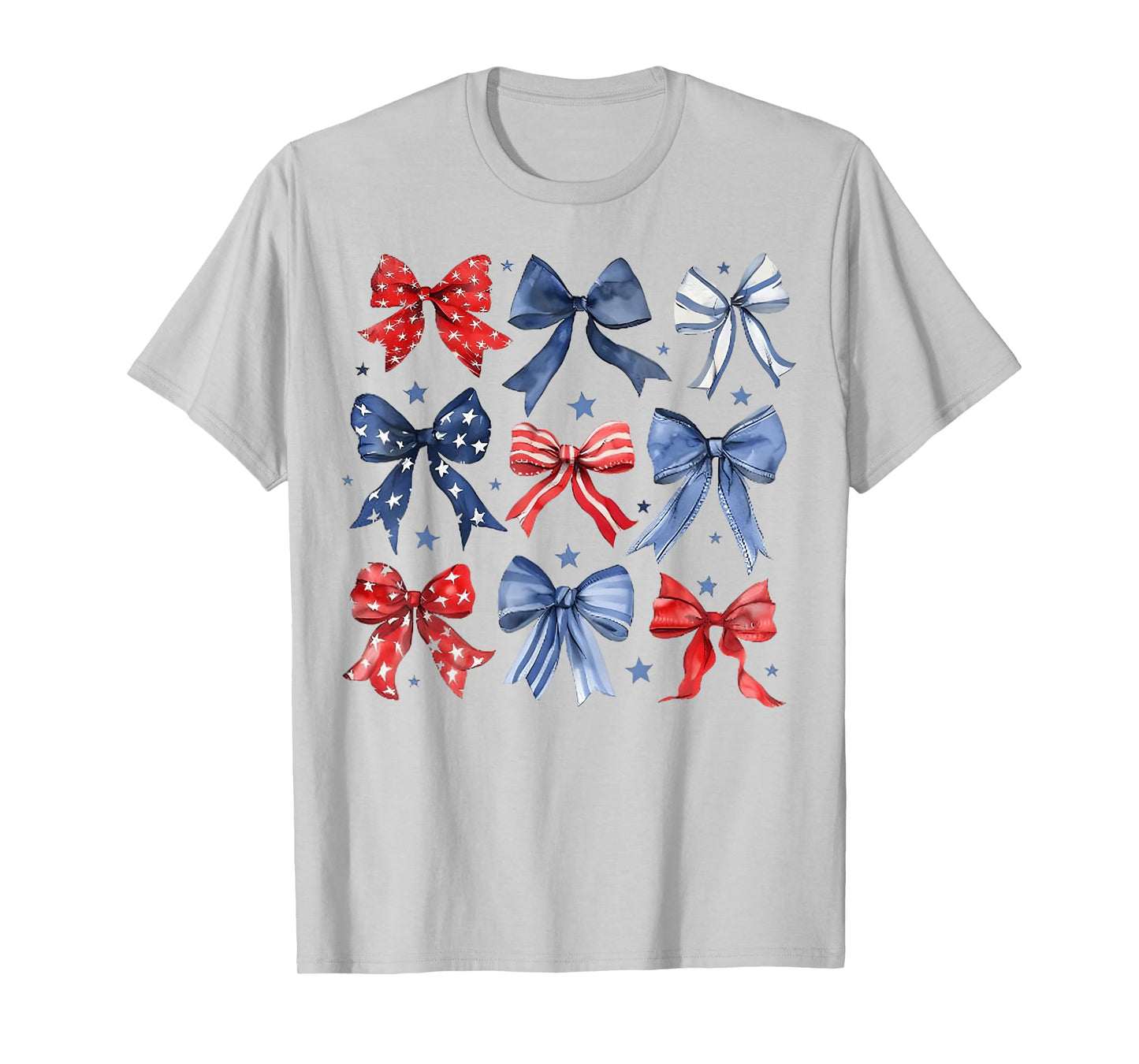 4th of July America Patriotic Bow Ribbon T-Shirt