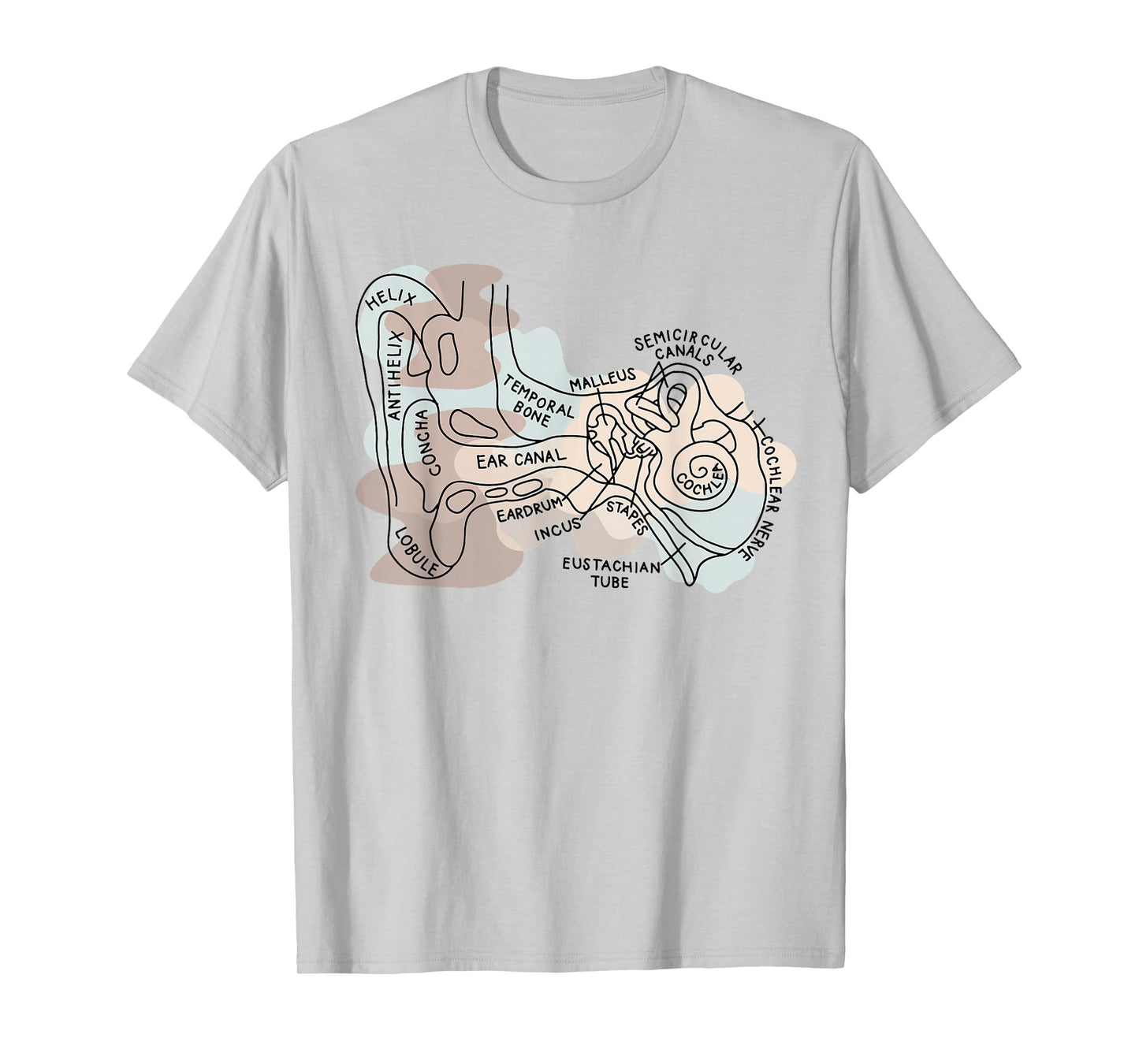 Audiology Audiologist Vestibular Therapist Inner Ear Anatomy T-Shirt