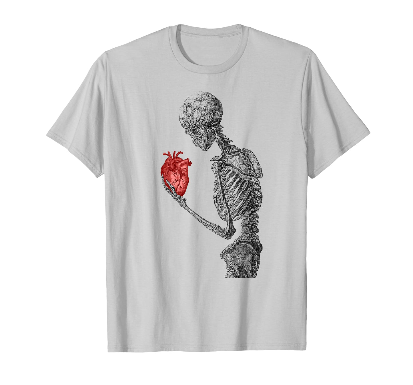 Anatomical Red Human Heart Skeleton Cardiac T-Shirt