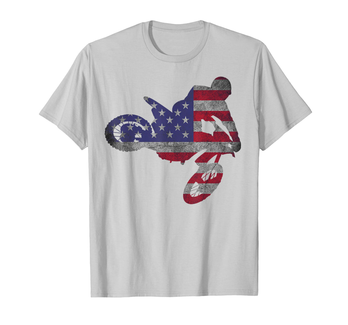Dirt Bike American Flag T-Shirt | Motocross Enduro Shirt T-Shirt
