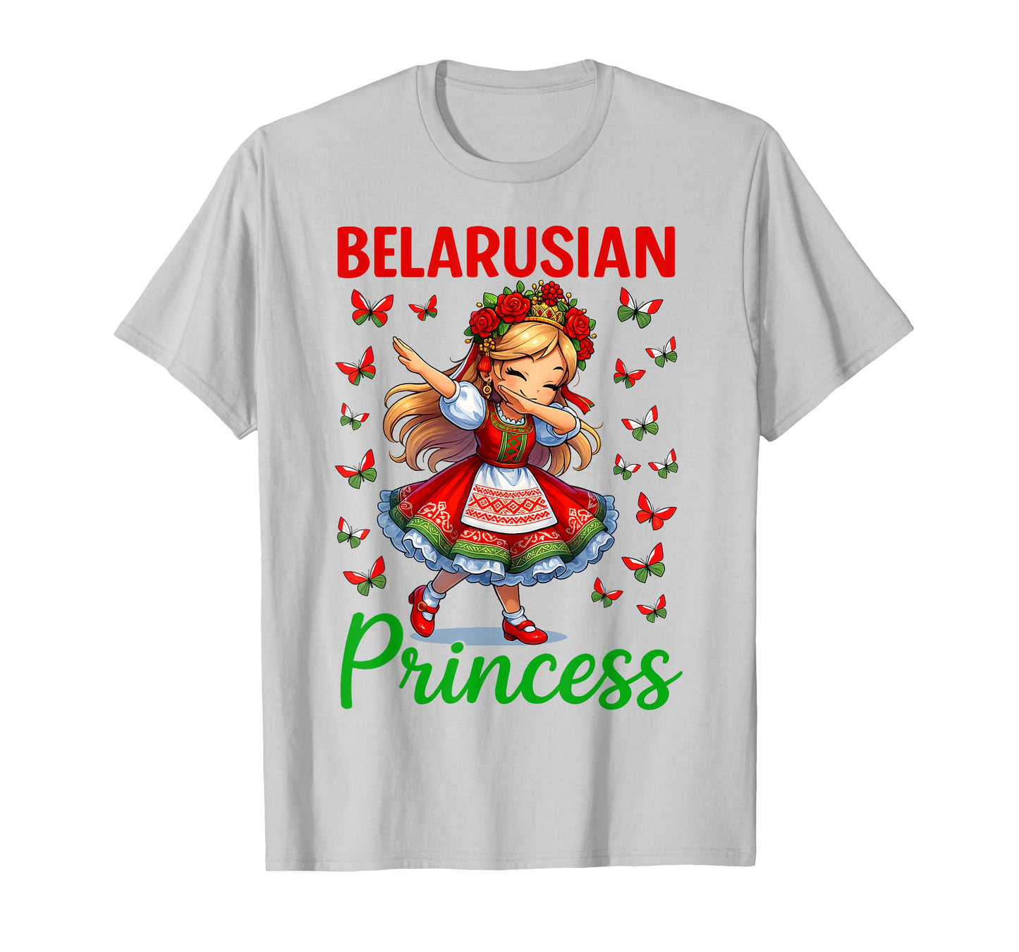 Belarusian Princess Dabbing Girl Cute Belarus Pride Girls T-Shirt