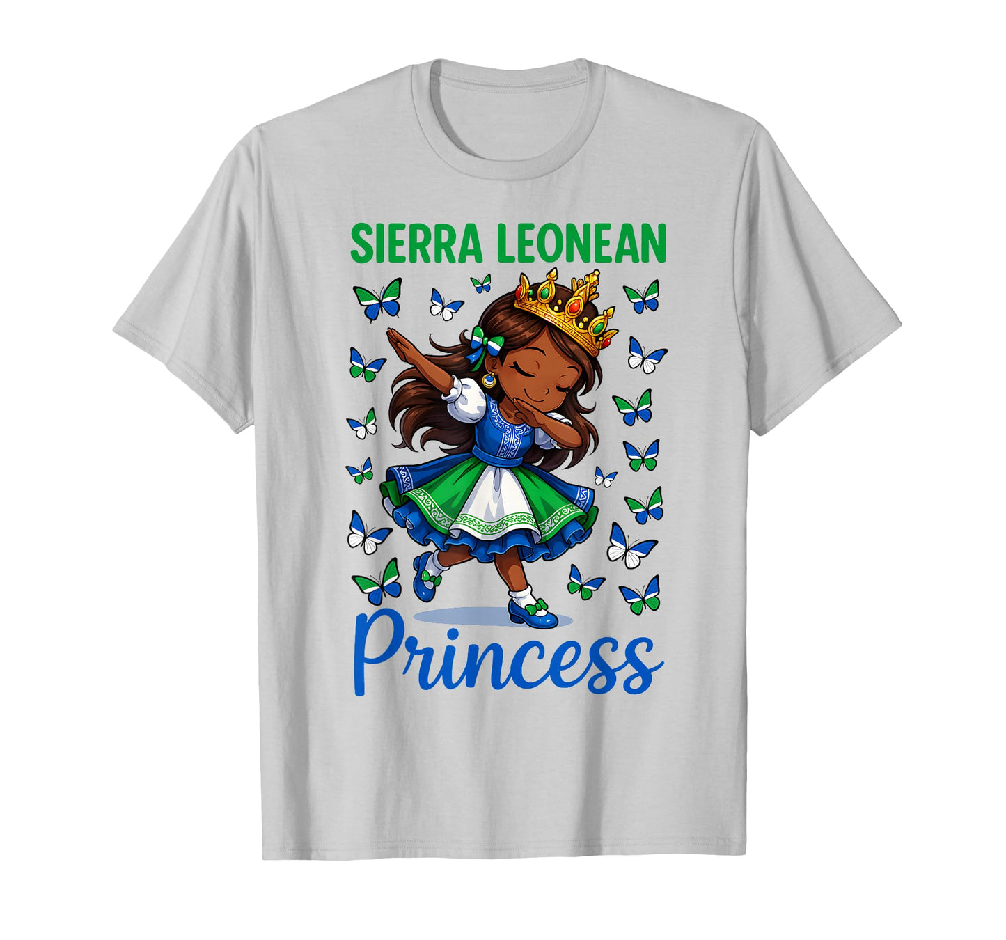 Sierra Leonean Princess Girl National Costume Dab for Girls T-Shirt
