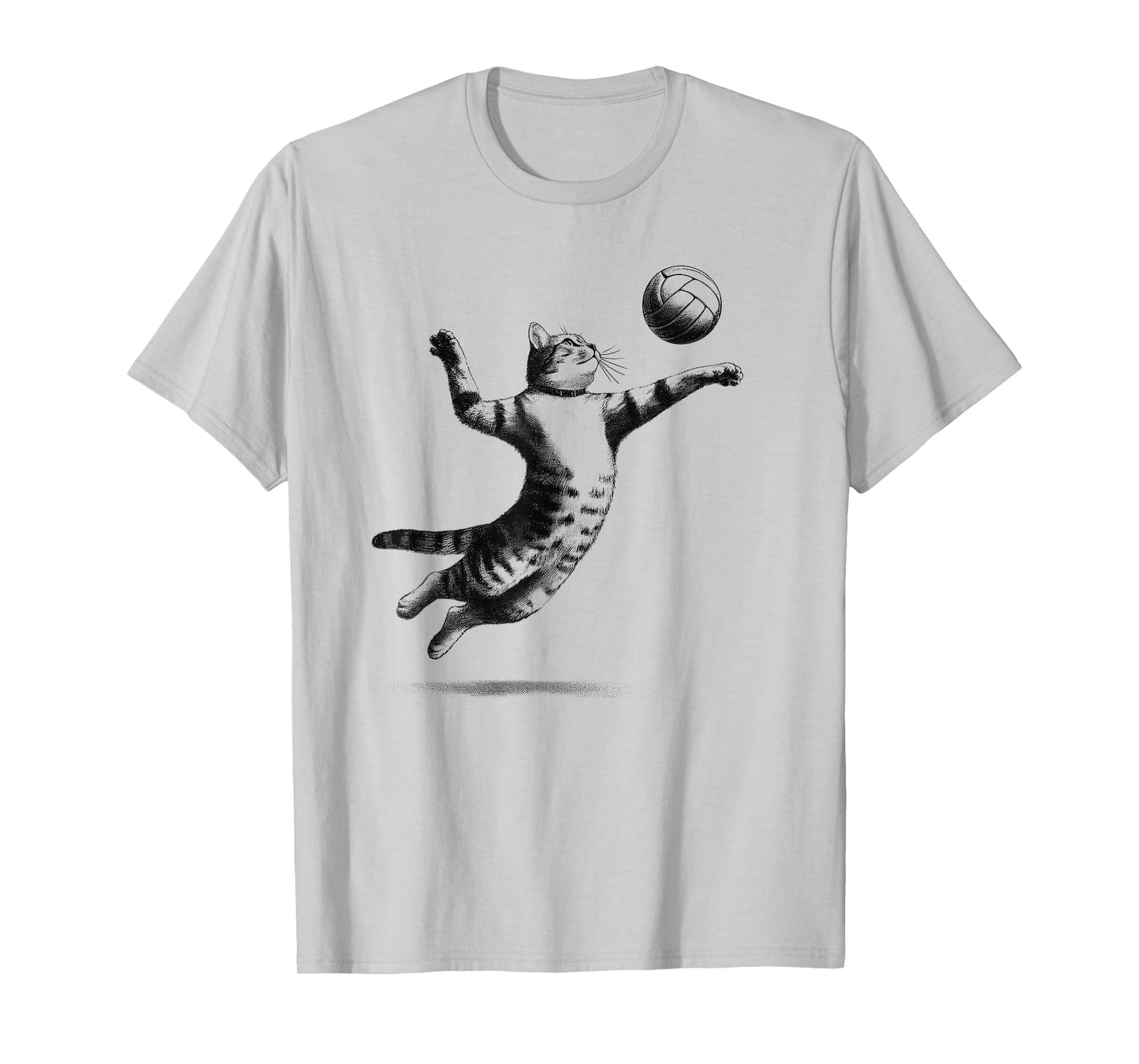 Cat Playing Volleyball Kitten Volleyball Player Vintage T-Shirt
