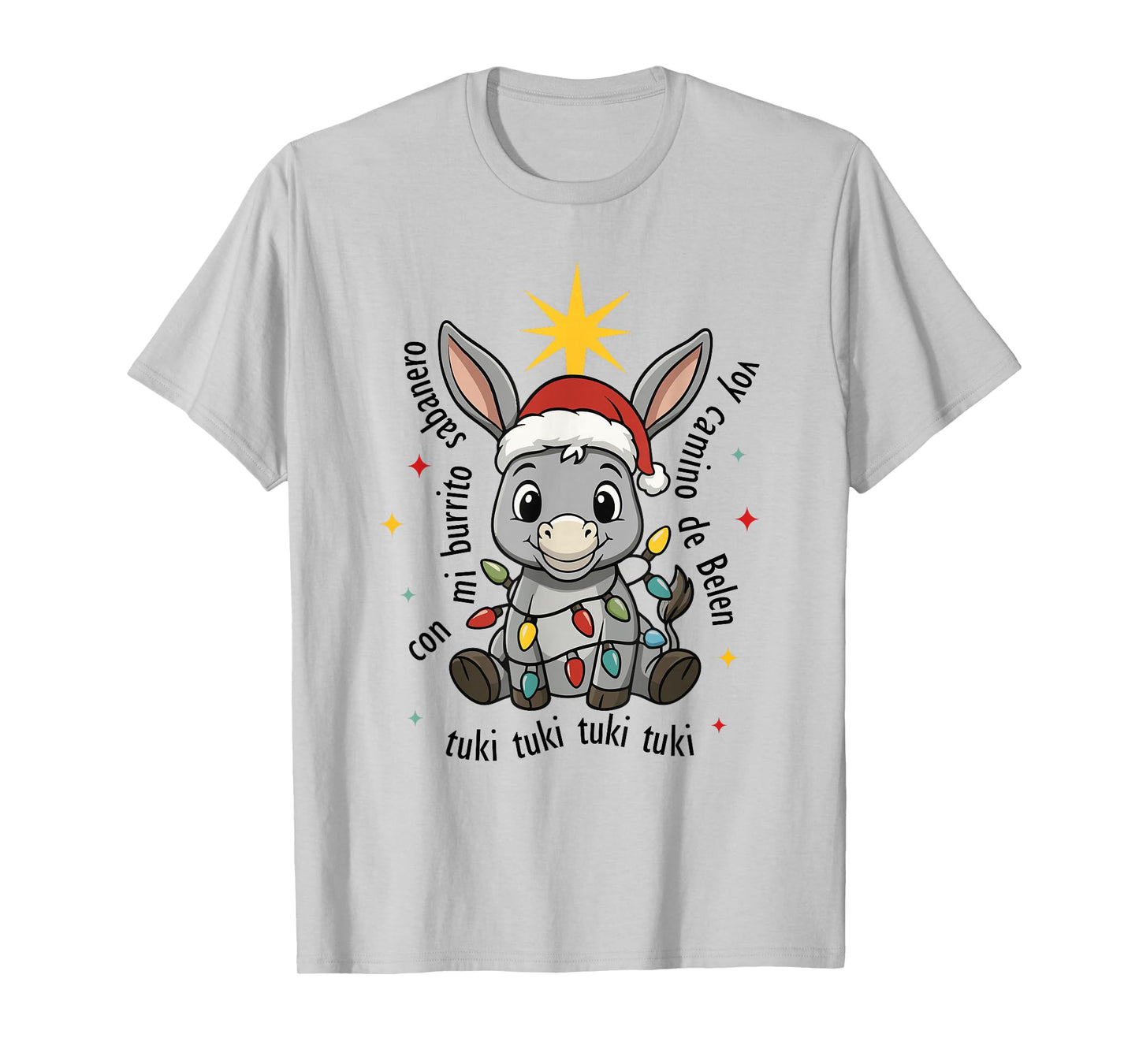 Con Mi Burrito Sabanero Mexican Tuki Tuki Donkey Latino Xmas T-Shirt