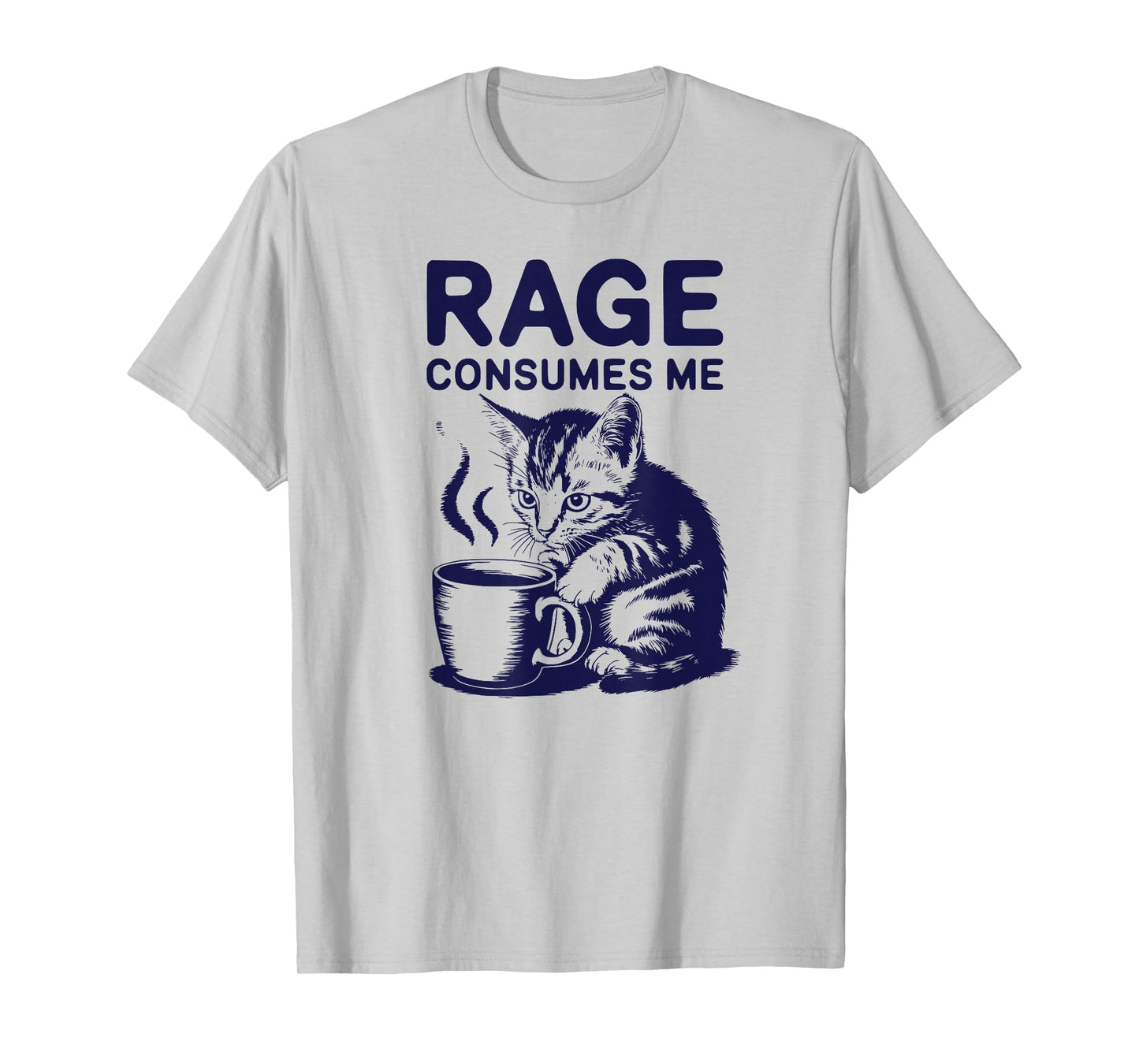 Cat Rage Consumes Me Funny Kitty Satire T-Shirt
