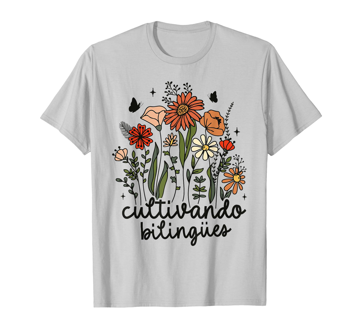 Cultivando Bilingues Dual Language Crew Bilingual Teacher Men Women Girls Kids T-Shirt