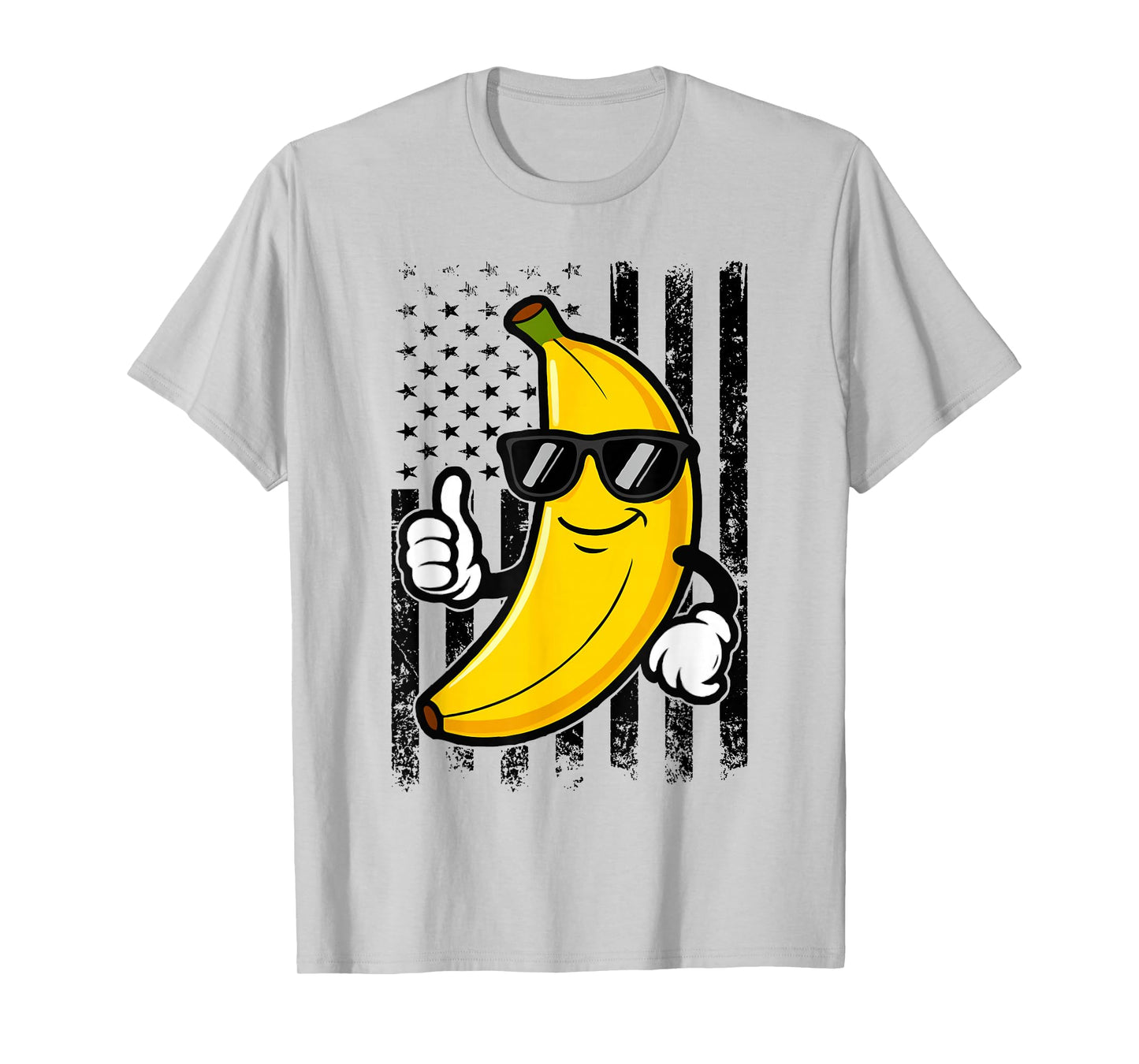 Funny Banana Retro American Flag Banana Lover Boys Kids Men T-Shirt