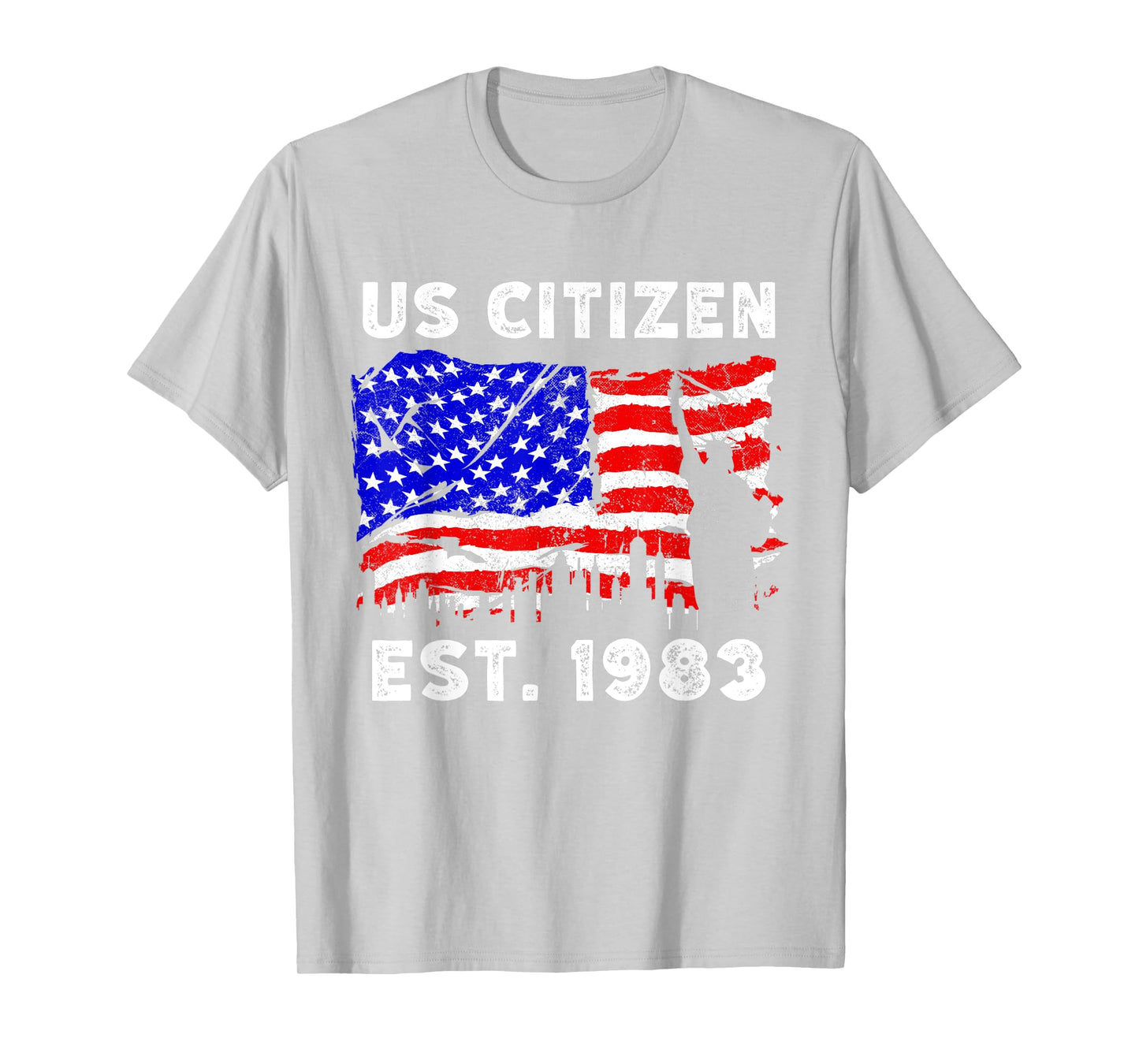 Proud US Citizen Est. Since 1983 For New American USA T-Shirt