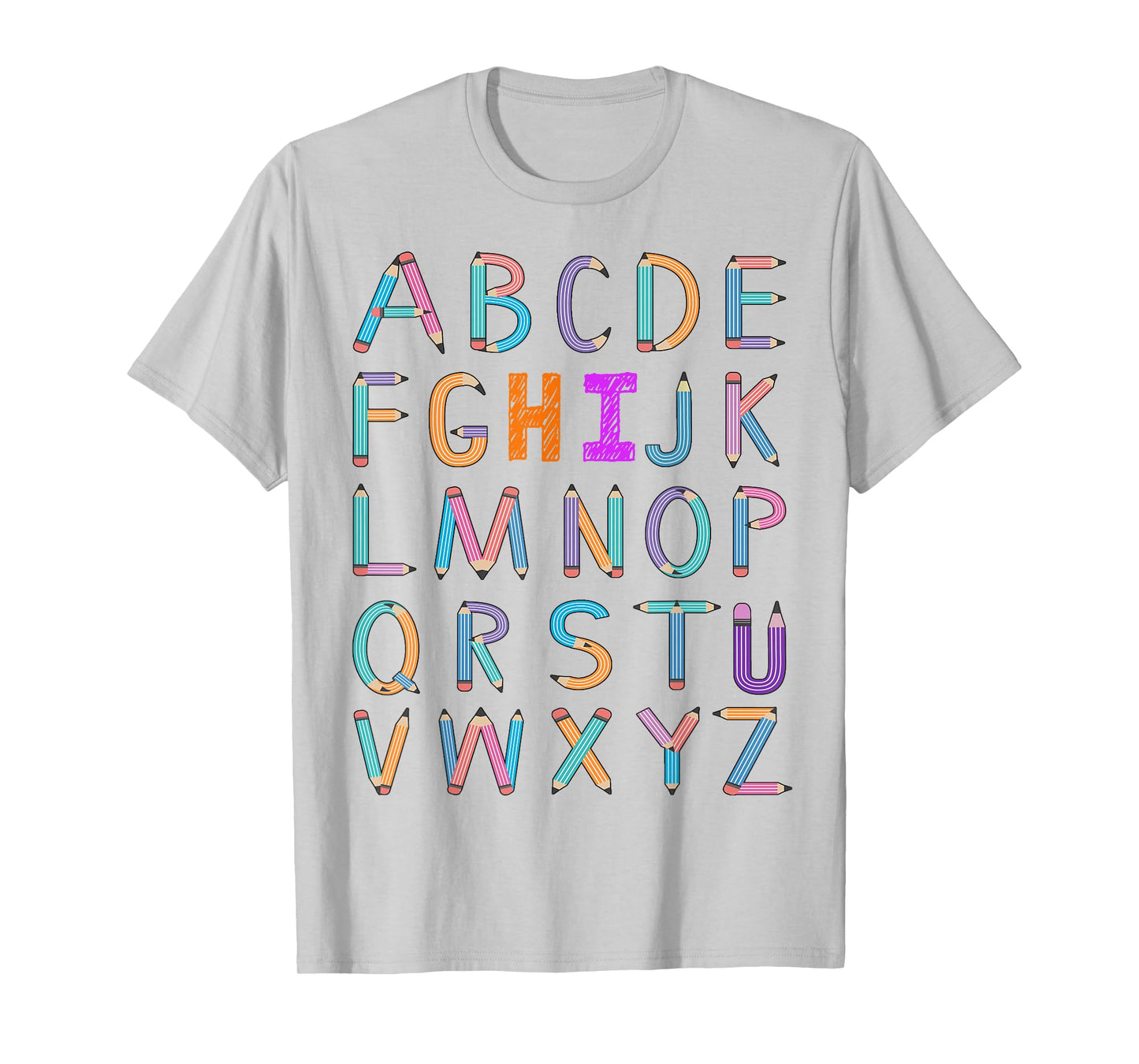 Back to School Kindergarten Alphabet ABC Teacher Women Kids T-Shirt