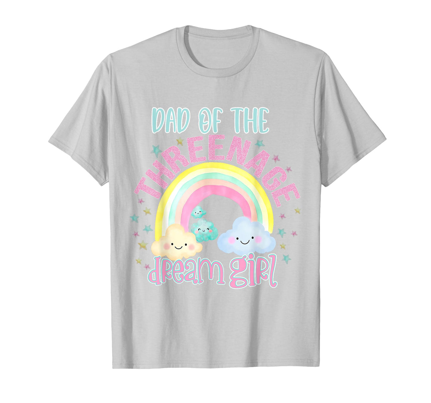 DAD of Threenage Dream Birthday Girl 3rd Birthday Party T-Shirt