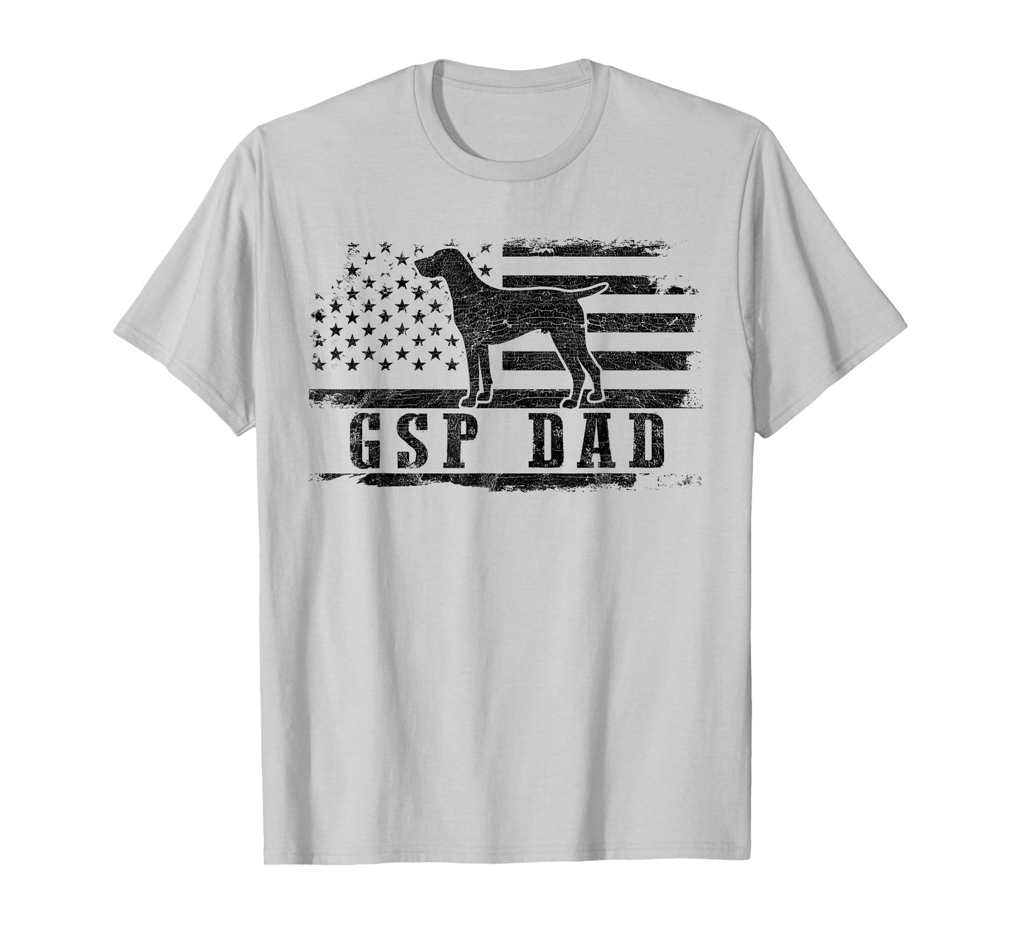 GSP Dad USA American Flag German Shorthaired Pointer Dog T-Shirt
