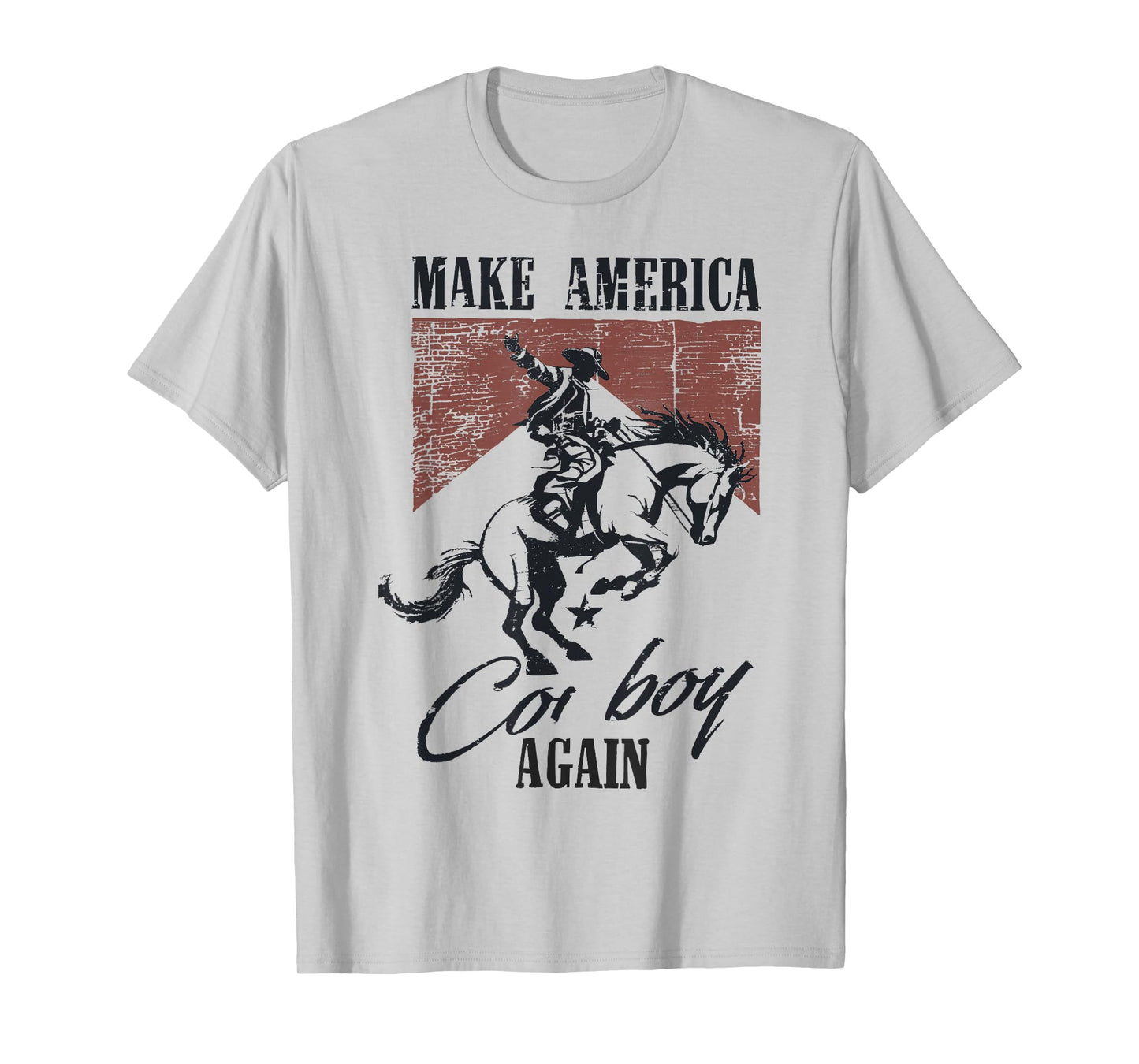 Make America Cowgirl Cowboy Again Retro Western 4th of July T-Shirt