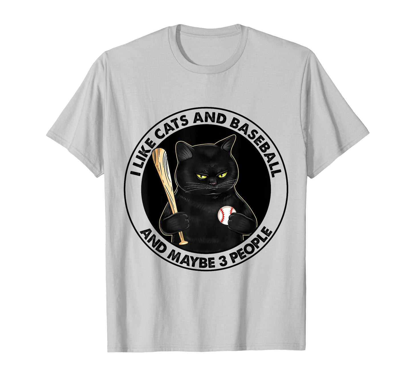 I Like Cats And Baseball T-Shirt