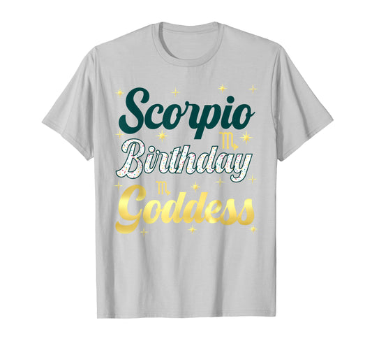 Scorpio Goddess Birthday Shirt Women It's My Birthday Queen T-Shirt