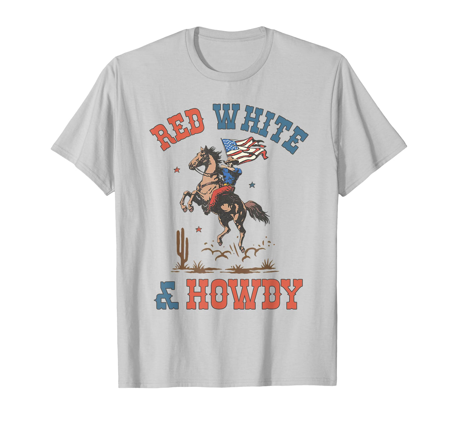Howdy Western Country USA Flag 4th Of July Independence Day T-Shirt