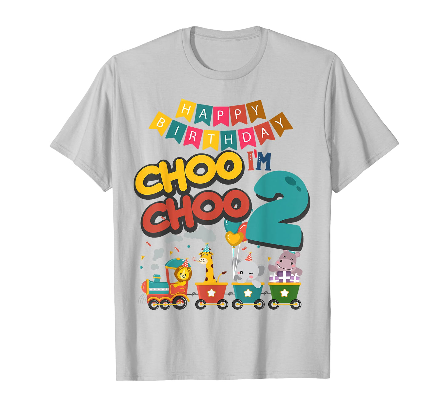Choo Choo Train I Am Two Idea For Kids & 2nd birthday T-Shirt