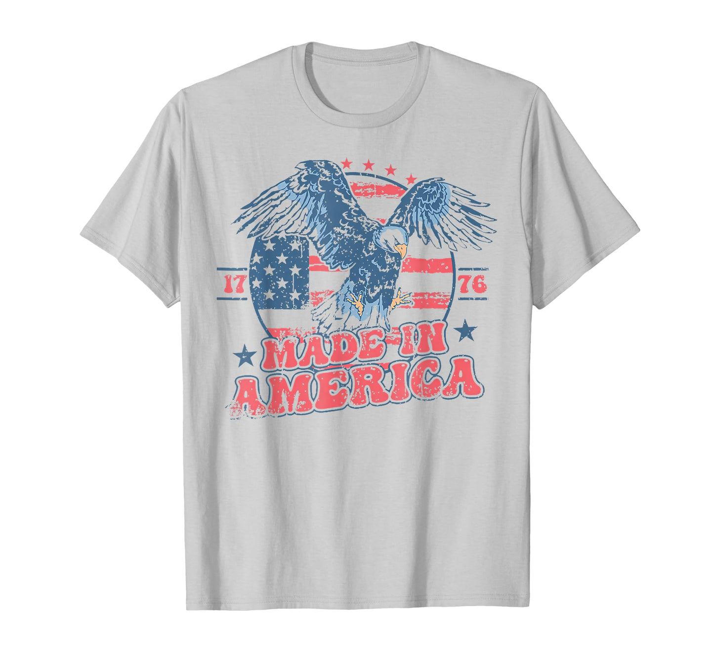 Made in America USA Flag Eagle 4th of July Patriotic Freedom T-Shirt