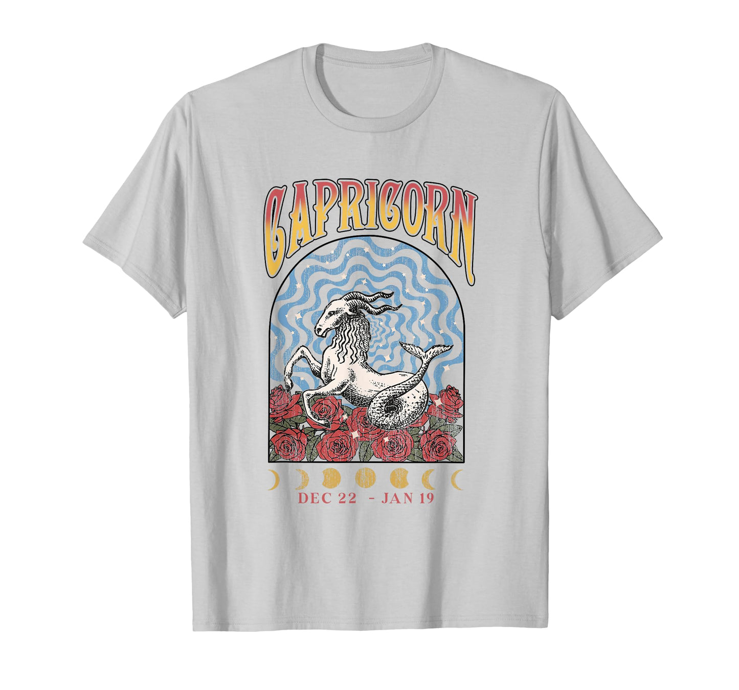 Capricorn Zodiac Sign Horoscope Astrology Birthday Retro T-Shirt