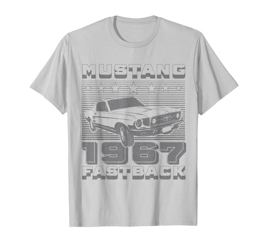 Ford - Mustang Fastback Patriotic Stars and Stripes 1967 T-Shirt