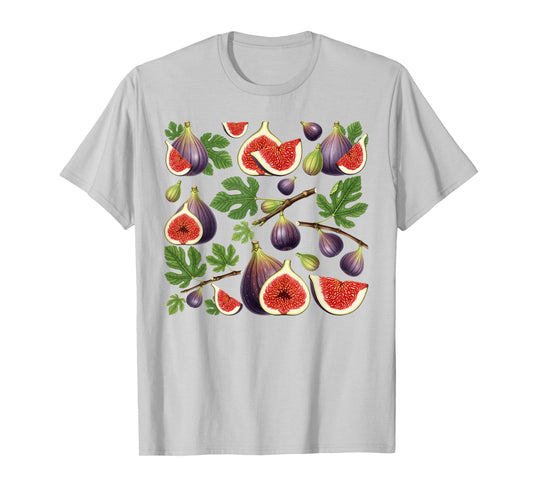 Cottagecore Fig Fruit Botanical Illustration Gardening Vegan T-Shirt