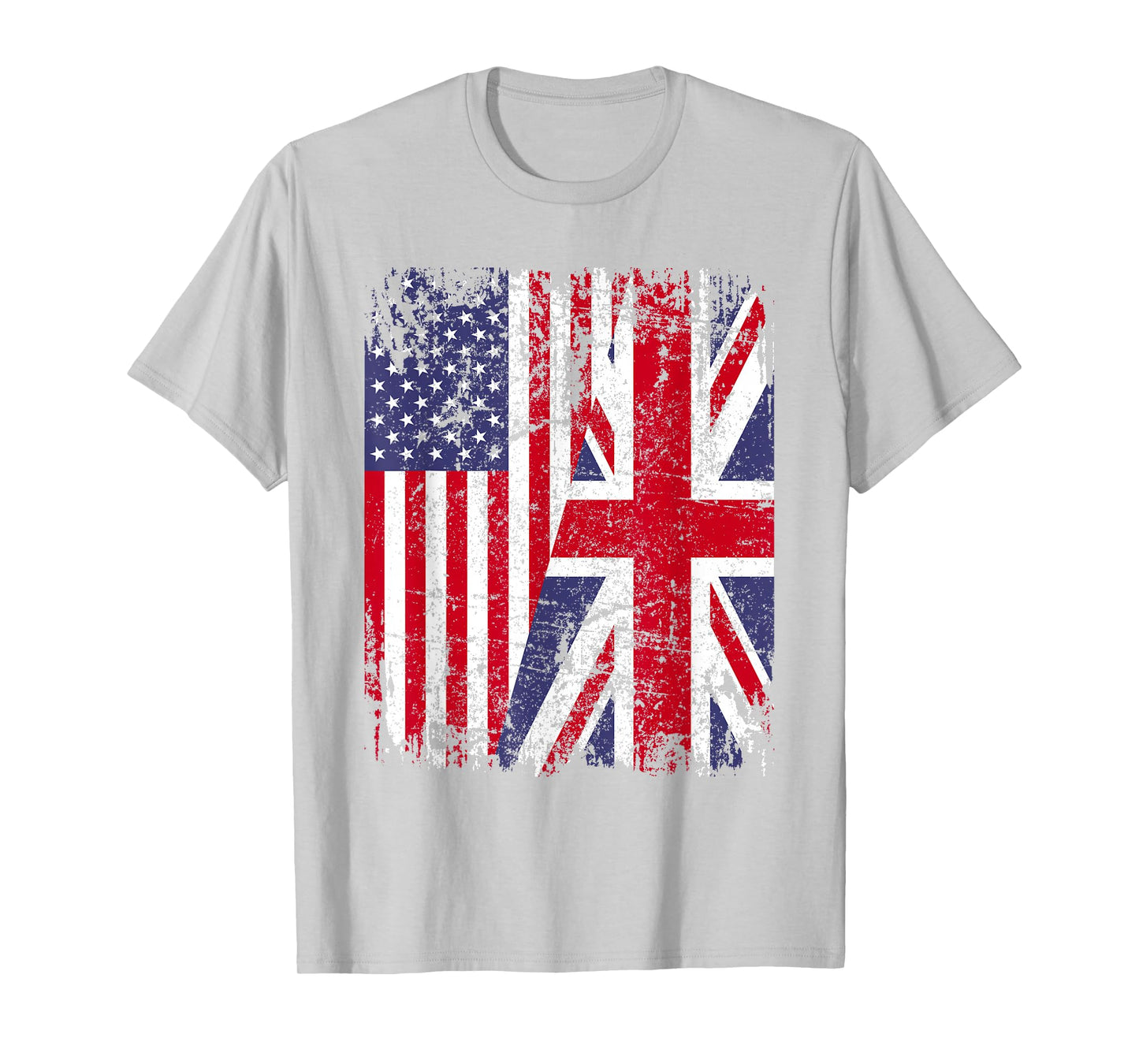 BRITISH ROOTS | Half American Flag | BRITAIN UK T-Shirt