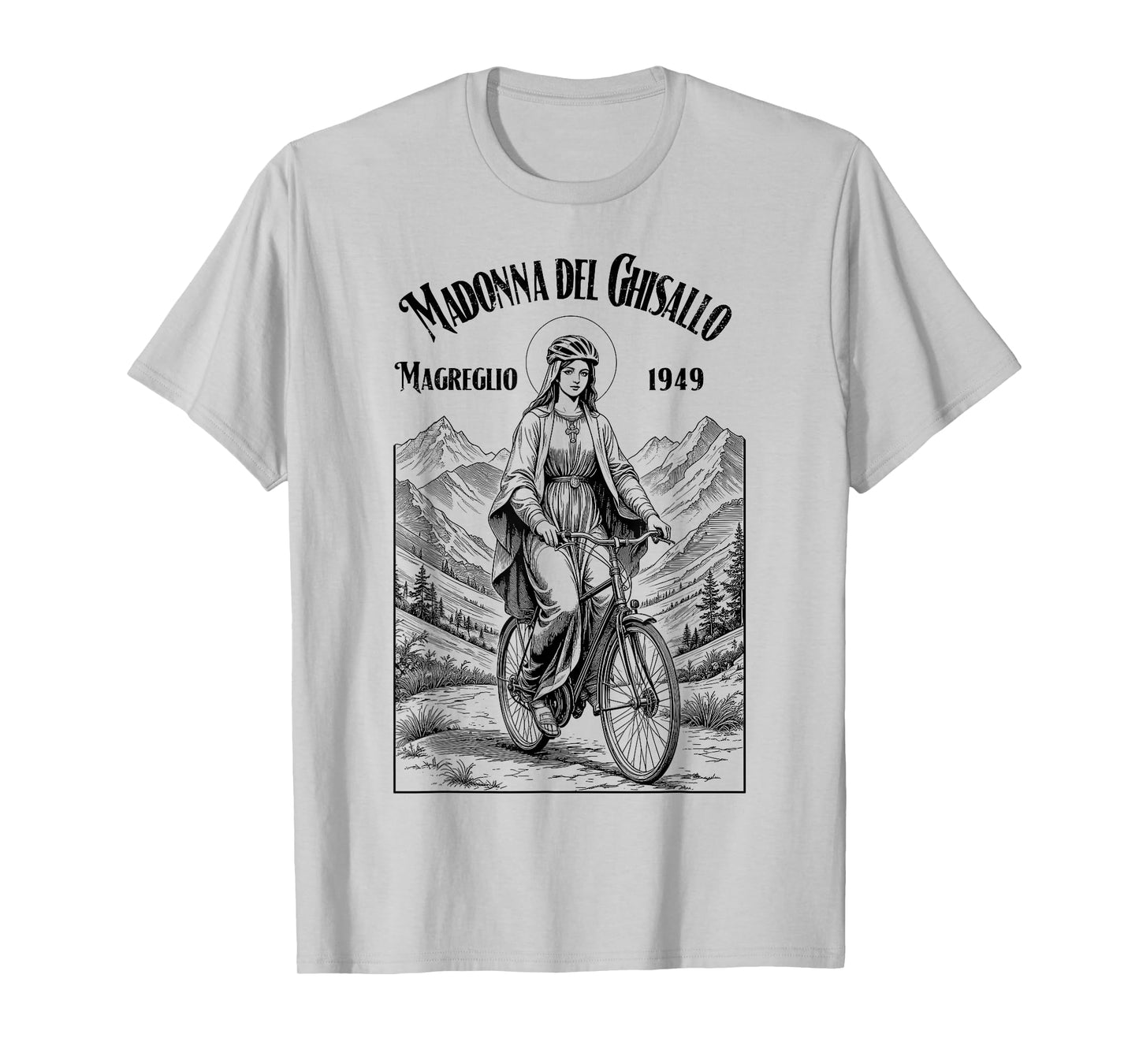 Cycling Cyclist Patron Saint Madonna del Ghisallo Bicycle T-Shirt