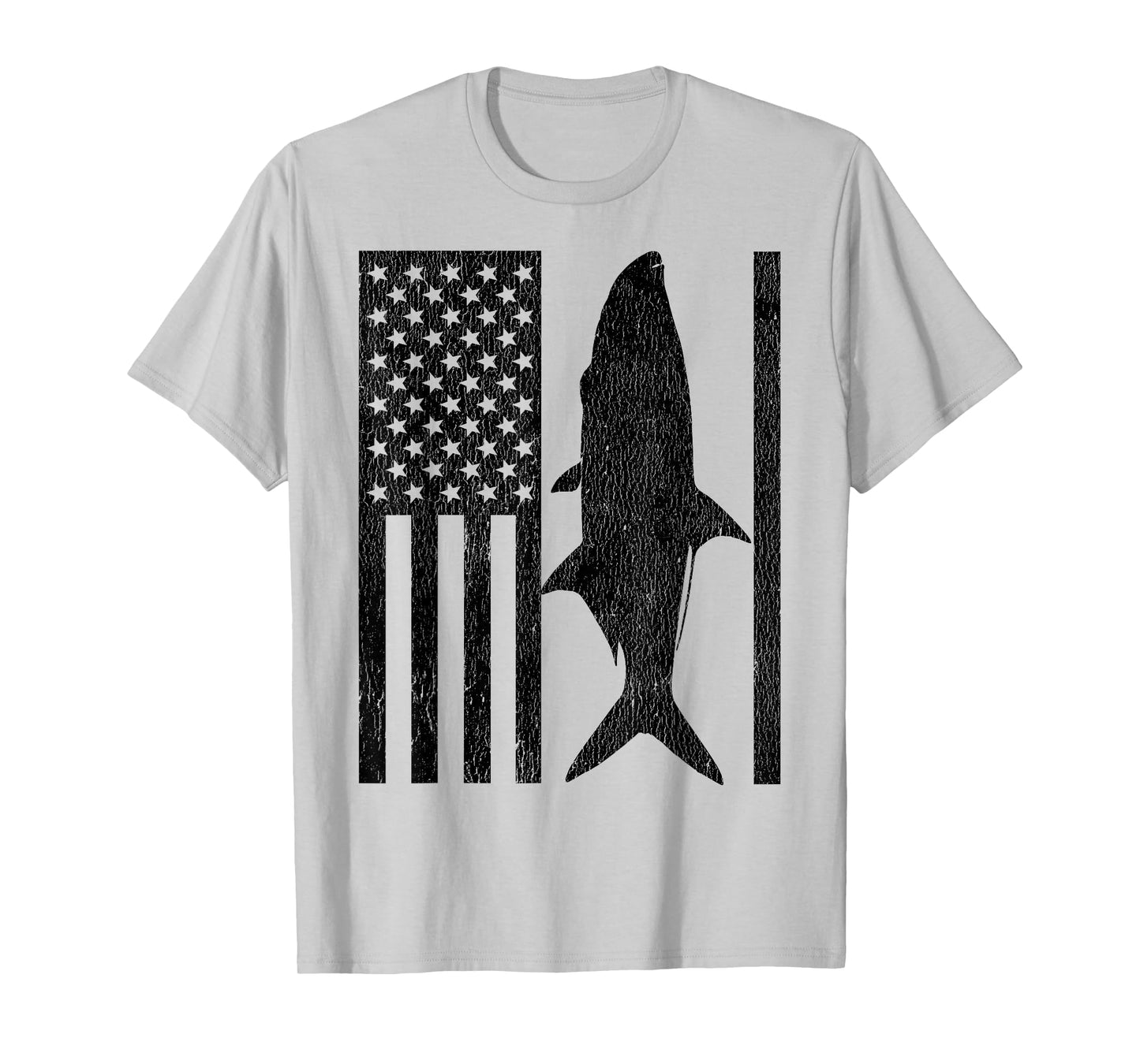 Tarpon Fishing - American Flag Tarpon Fisherman T-Shirt