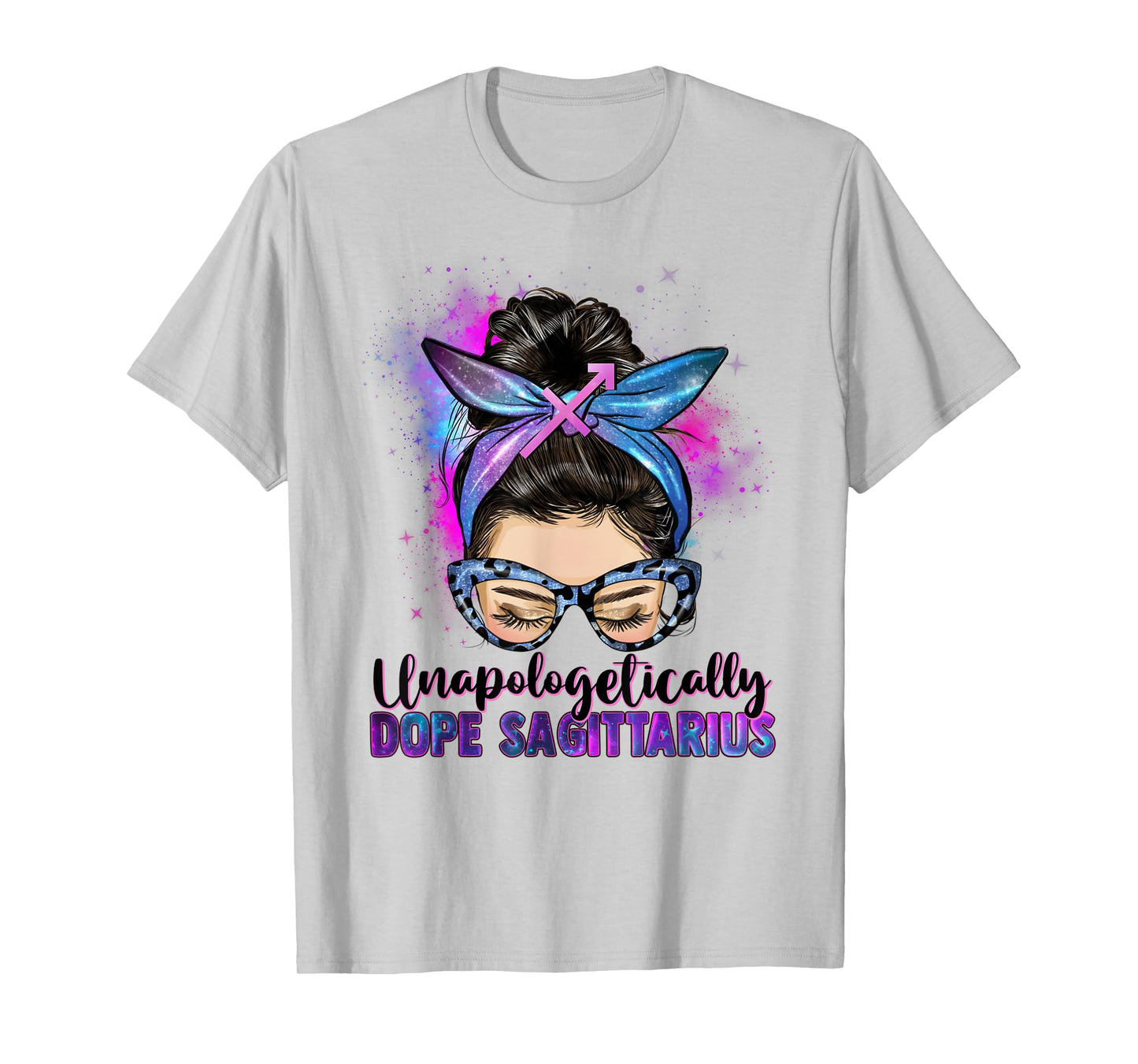 I'm A Sagittarius Queen Messy Bun Zodiac Sagittarius Season T-Shirt