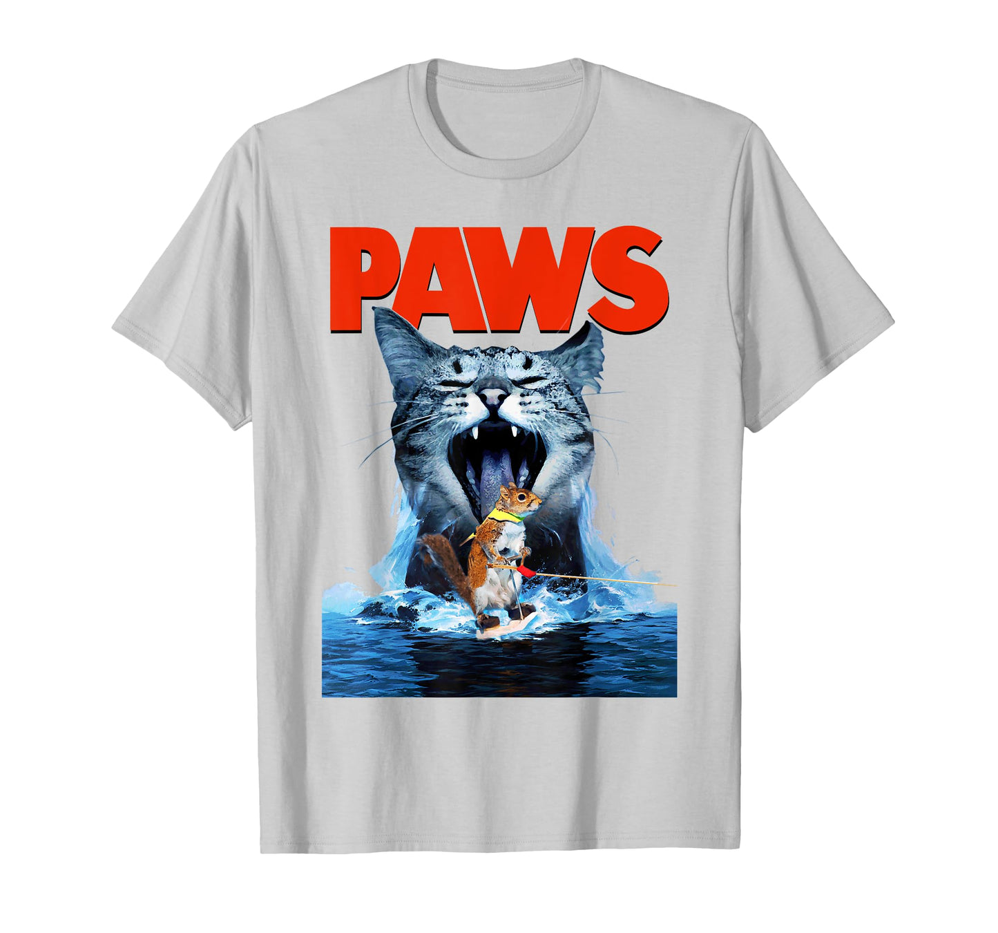 Paws Cat Lover, Horror Movie Parody T Shirt T-Shirt