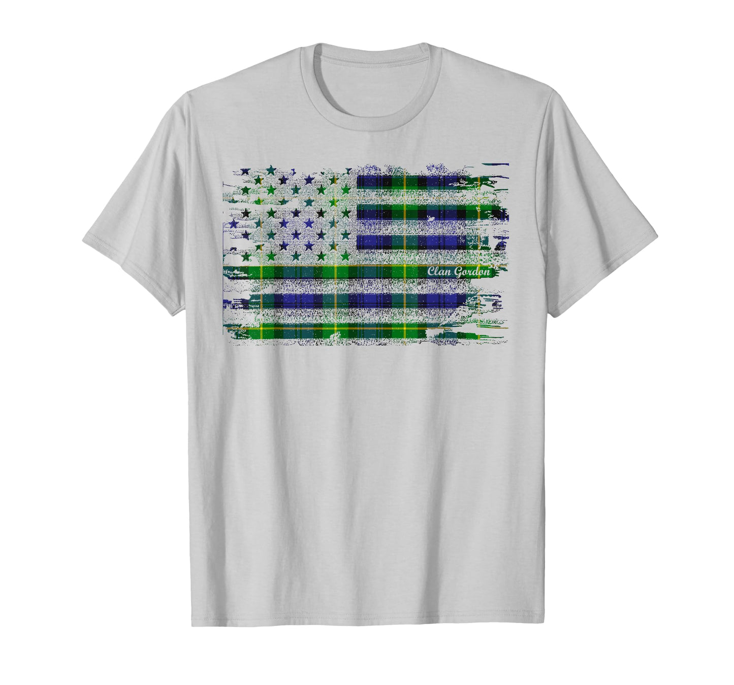 Clan Gordon American Flag Scottish tartan shirt T-Shirt