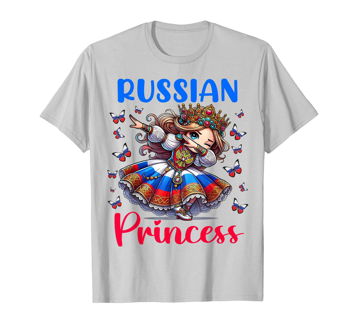 Russian Princess Dab Girl Flag Dress Heritage for Kids T-Shirt