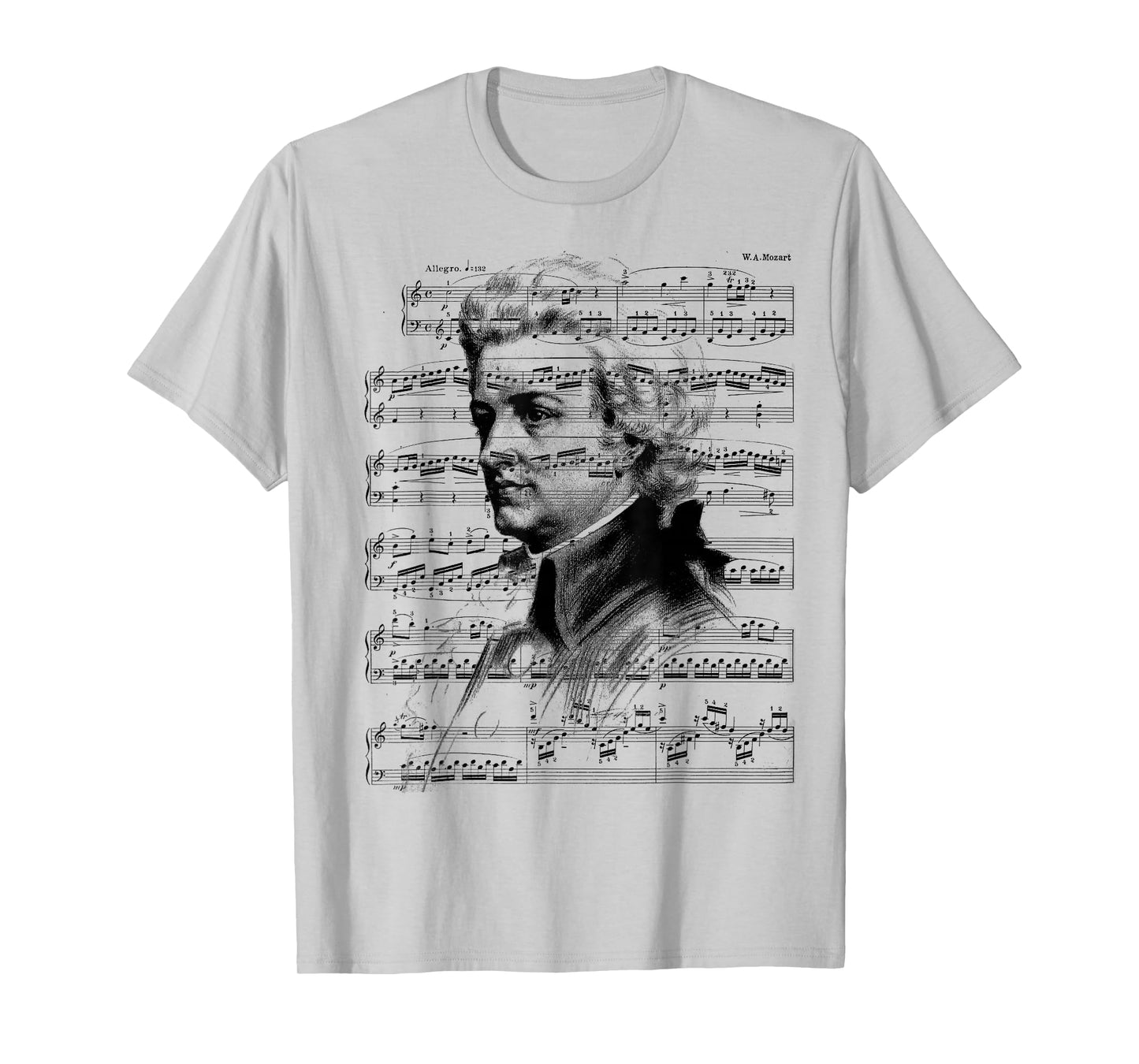 Wolfgang Amadeus Mozart Composer Pianist Mozart sheet music T-Shirt