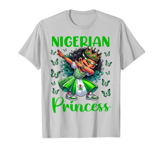 Nigerian Princess Dab Girl Flag Dress Culture Souvenir T-Shirt