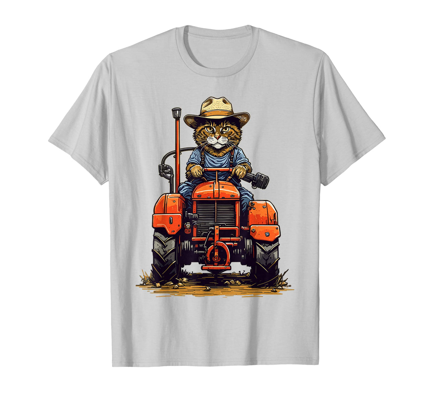 Funny Farm Tractor Lover Cat Farmer Life Cat Driving Tractor T-Shirt