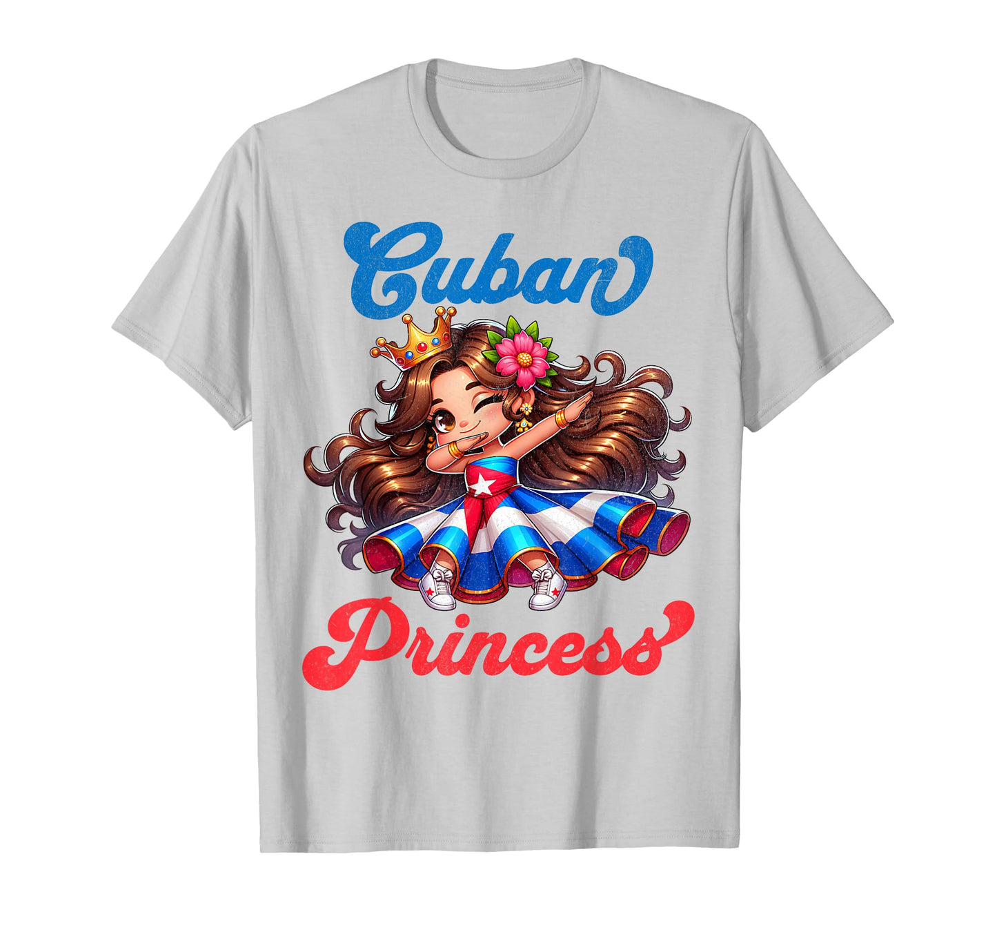 Cuban Princess Cuba Butterflies Dabbing for Girls & Kids T-Shirt