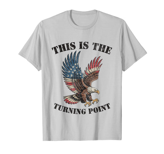 This is The Turning Point Tee Vintage Eagle USA Flag for Men T-Shirt