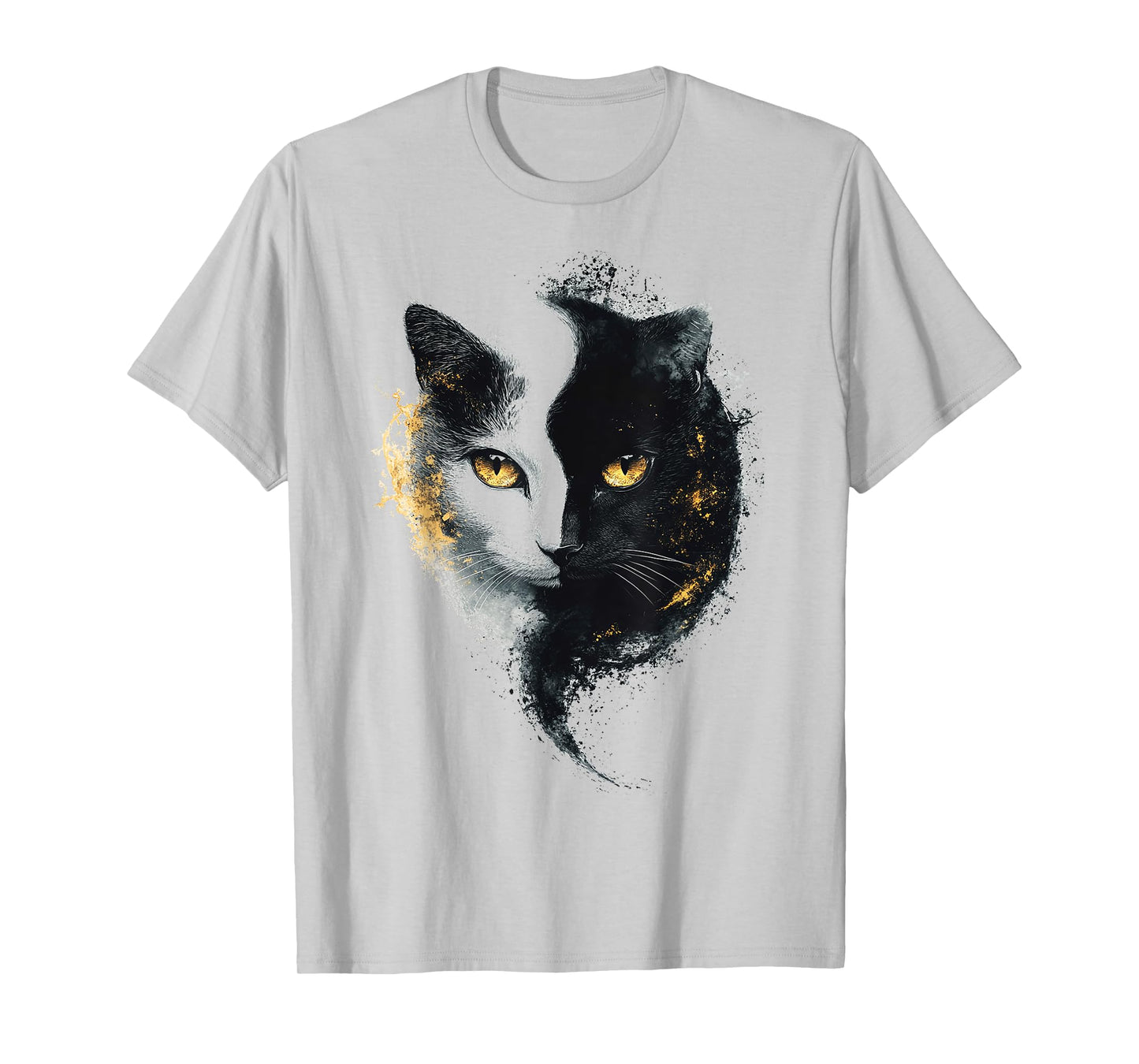 Cat Abstract Portrait Animal Lover Illustration Graphic Cat T-Shirt