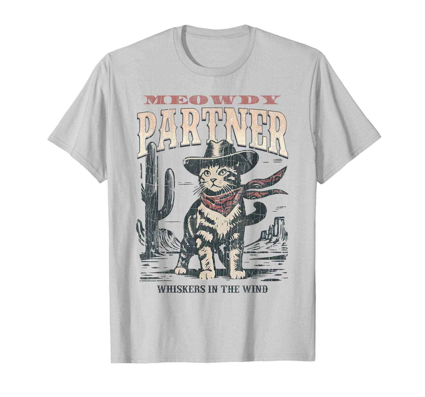Meowdy Partner Cowboy Cat Vintage T-Shirt