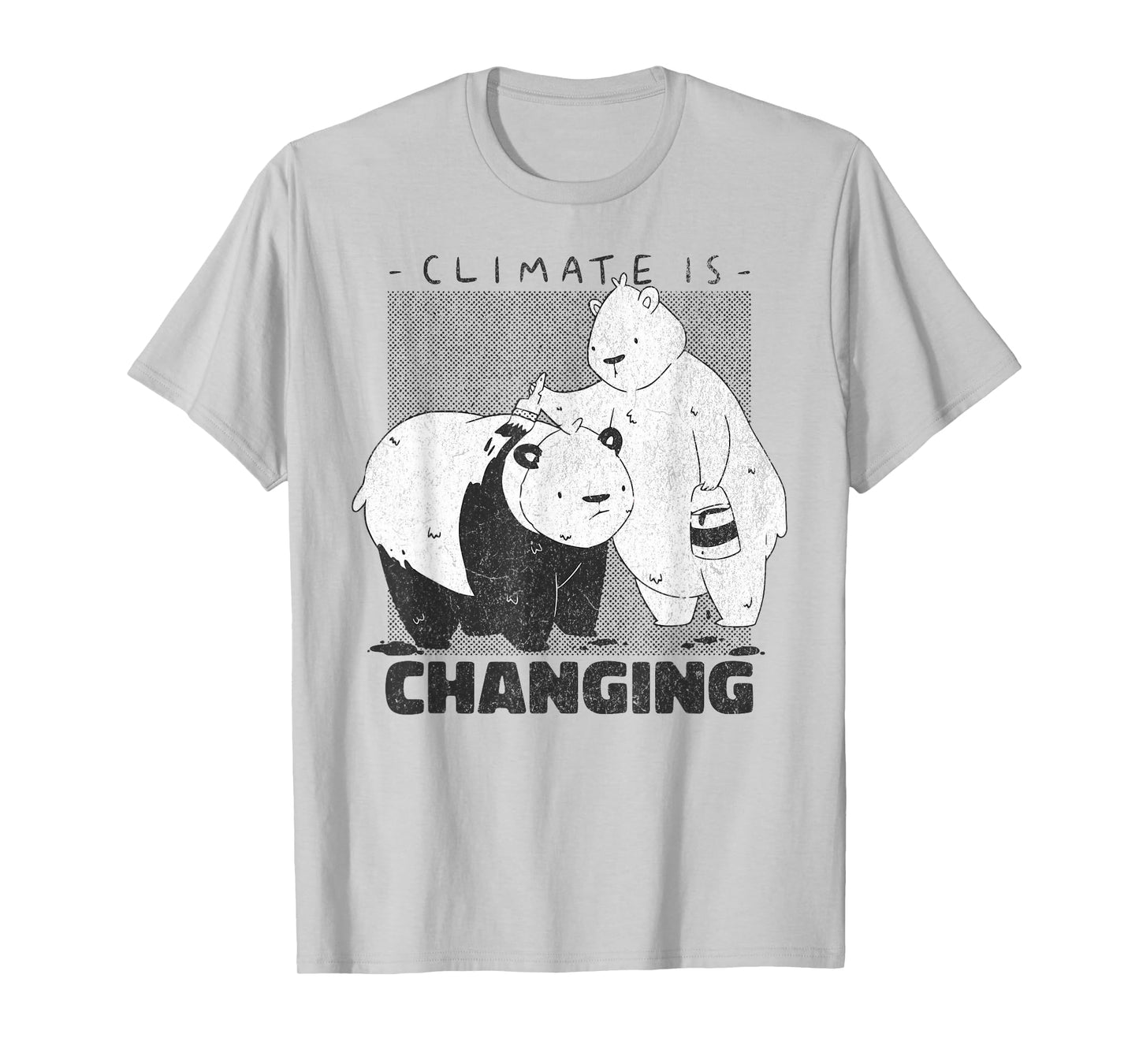 Climate is changing Bear panda Earth Lover Climate Change T-Shirt